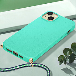 Avis Avizar Coque cordon pour iPhone 15 Silicone Recyclable Classic Case Bio Turquoise