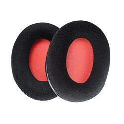 Wewoo Coussinets Mousse 2 PCS Pour Kingston KHX-HSCP HyperX Cloud II Coussin Casque En Flanelle Rouge Net Couverture Éponge Cache-Oreille De Rechange