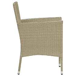 Acheter Maison Chic Lot de 4 Chaises de salle à manger de jardin - Fauteuil d'extérieur Résine tressée Beige -MN55142