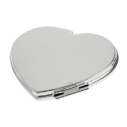 miroir compact de maquillage de sac à main de poche pliable portatif de forme de coeur