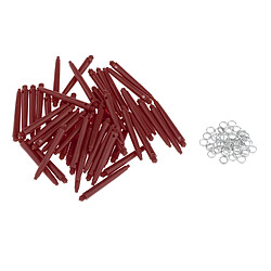 50x Arbres De Fléchettes 2BA Accessoires De Fléchettes Avec Anneaux De Protection 45 Mm Rouge