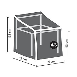 Perel Housse D'Extérieur Pour Chaises Empilables - 95 Cm
