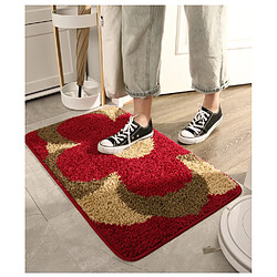 LUUCOZK Tapis de porte d'entrée antidérapants pour entrée intérieure - Rouge 1-80x120cm pas cher