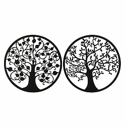 Décoration murale DKD Home Decor Arbre Métal (2 pcs) (60 x 1 x 60 cm)