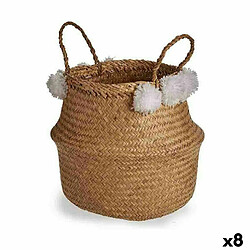 Gift Decor Panier décoratif Blanc Naturel Joncs 25 L 30 x 35,5 x 31 cm (8 Unités)