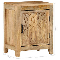 vidaXL Table de chevet 40x30x50 cm Bois de manguier massif pas cher