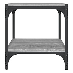 Maison Chic Meuble TV scandinave gris - Banc TV pour salon Sonoma 40x33x41 cm Bois d'ingénierie et acier -MN49845 pas cher