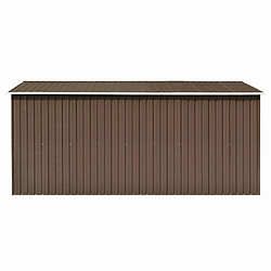 Avis vidaXL Abri de jardin 257x392x181 cm Métal Marron