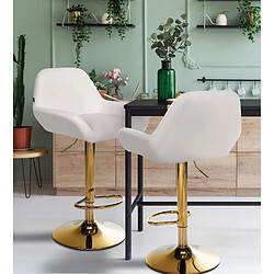 Non Tabouret de bar Braga Gold simili cuir