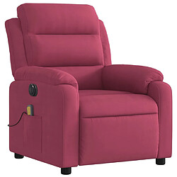 Avis Maison Chic Fauteuil Relax pour salon, Fauteuil inclinable massage électrique rouge bordeaux velours -GKD63154