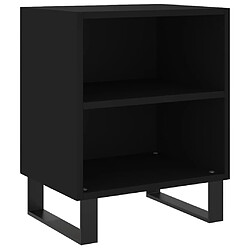 Avis vidaXL Tables de chevet 2 pcs noir 40x30x50 cm bois d'ingénierie