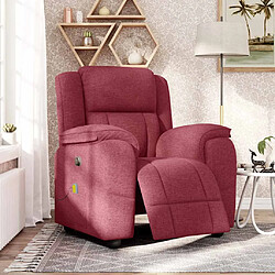 vidaXL Fauteuil de massage inclinable électrique Rouge bordeaux Tissu