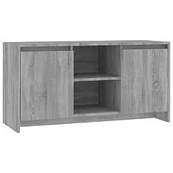 Maison Chic Meuble TV scandinave gris - Banc TV pour salon Sonoma 102x37,5x52,5 cm Aggloméré -MN88279