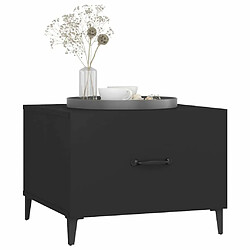 Acheter Maison Chic Ensemble de 2 tables basses avec pieds en métal,Table Console pour salon Noir 50x50x40 cm -MN76273