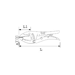 Pinceétau à ouverture 45 50 mm Sam Outillage 21222Z