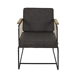 Avis Mes Fauteuil design 63x72x80 cm en tissu et métal marron et noir