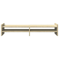 Avis vidaXL Support de moniteur chêne sonoma 100x27x20 cm bois d'ingénierie