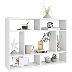 Avis Maison Chic Étagère murale flottante,Etagère de rangement Blanc 75x16x55 cm Aggloméré -MN84687