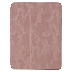 Etui en PU X-LEVEL motif camouflage, fonction réveil/veille automatique avec support et porte-crayon rose pour votre iPad 9.7-pouces (2017)/(2018)/Air (2013)/Air 2/Pro 9.7 pouces (2016)