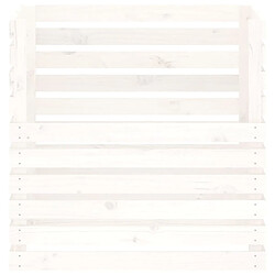 Acheter vidaXL Composteur Blanc 80x80x78 cm Bois massif de pin