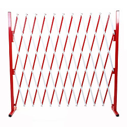 Mendler Grillage HWC-B34, grille protectrice télescopique, aluminium rouge/blanc ~ hauteur 153cm, largeur 36-300cm