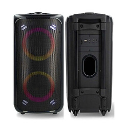 Avis NEDIS ENCEINTE SONO PORTABLE PARTY KARAOKE BLUETOOTH TYPE JBL 240W MOBILE USB TWS MEGABASS LED RGB + TELECOMMANDE + Micro filaire