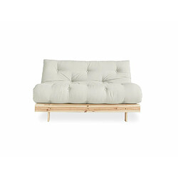 Inside 75 Canapé convertible futon ROOTS pin naturel coloris naturel couchage 140x200 cm.