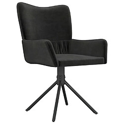 Acheter Maison Chic Lot de 2 Chaises pivotantes à manger | Fauteuil Chaise de cuisine Noir Velours -GKD49328