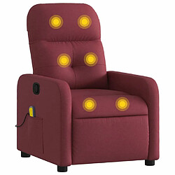 Maison Chic Fauteuil Relax pour salon, Fauteuil de massage inclinable Rouge bordeaux Tissu -GKD91700