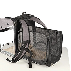 Avis Universal Sac à dos transparent pour animaux de compagnie Sac à dos pour chats en PVC Sac pliant pour chats Sac d'espace de grande capacité Boîte portable pour animaux de compagnie de banlieue