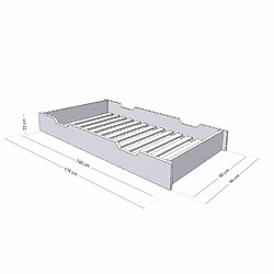 Avis Youdoit Tiroir de lit 90 x 180 BUDDY - bleu clair