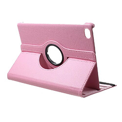 Etui en PU litchi support rotatif 360 degrés rose pour Huawei MediaPad M5 lite 10