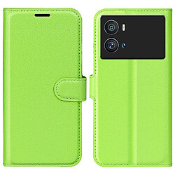 Etui en PU texture litchi, vert pour votre Vivo iQOO 9 Pro