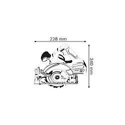 Scie circulaire sansfil Bosch GKS 18 VLI Professional sans batterie ni chargeur