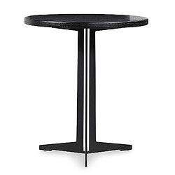 Table d'Appoint en Bois et Métal Ronde Big Oslo Pärumm Noir Ø50x53 cm