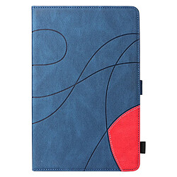 Etui en PU bicolore avec support et porte-cartes bleu pour votre Samsung Galaxy Tab A 10.1 (2019)/T510/T515