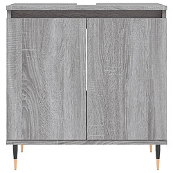 Acheter Maison Chic Armoire de bain,Meuble de rangement de salle de bain,Meuble haut sonoma gris 58x33x60 cm bois d'ingénierie -GKD850213