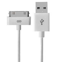 Wewoo Câble blanc pour nouvel iPad 3 / 2 / iPad, iPhone 4 & 4S, 3GS / 3G, iPod touch, Longueur: 1m de données USB