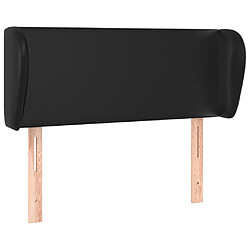 vidaXL Tête de lit avec oreilles Noir 83x23x78/88 cm Similicuir