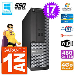 PC Dell 3020 SFF Intel i7-4770 RAM 4Go SSD 480Go Graveur DVD Wifi W7 - Occasion