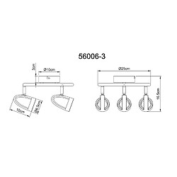 Avis Globo Lighting Plafonnier rond LED design Rodrik - Argent mat