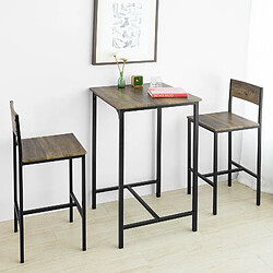 SoBuy OGT27-N Set de 1 Table de Bar + 2 Chaises de Bar