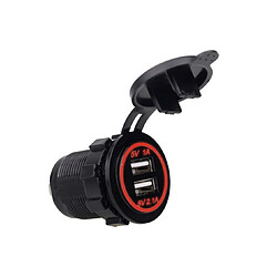 YP Select Chargeur de voiture USB double étanche avec indicateur LED 3.1A RV / modification de yacht-ROUGE