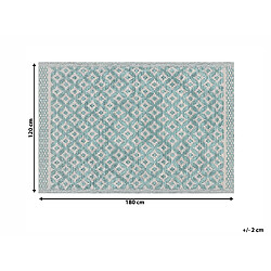 Beliani Tapis extérieur au motif géométrique vert clair 120 x 180 cm THANE