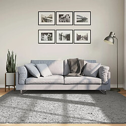 vidaXL Tapis shaggy PAMPLONA poils longs moderne gris 200x200 cm