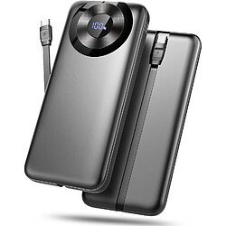 SANAG Batterie Externe 10000Mah, Power Bank Charge Rapide Batterie Portable 3A Usb C Input Et Output, 4 Sorties Avec Câbles Intégrés, Chargeur Externe Pour Iphone 16 15 14 13 12 Samsung Tablettes Et Autres