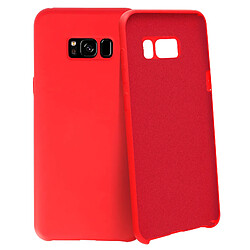 Avizar Coque Samsung Galaxy S8 Plus Silicone Semi-rigide Mat Finition Soft Touch Rouge