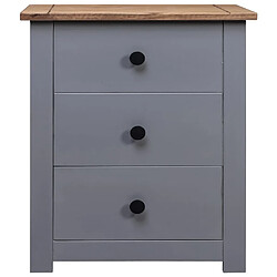 Avis Maison Chic Table de chevet Table de Nuit Meuble de Rangement Gris 46x40x57 cm Pin Gamme Panama