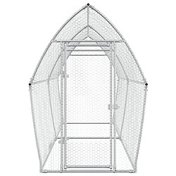 Avis vidaXL Cage pour poules argenté 400x105x182 cm acier galvanisé