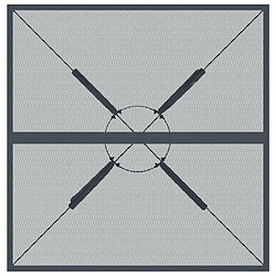 Acheter Maison Chic Table de jardin | Table d'extérieur anthracite 80x80x72,5 cm Treillis d'acier -GKD35248